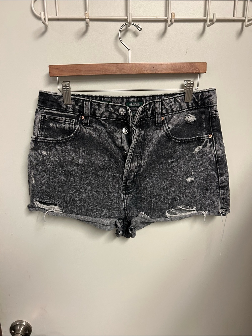 wild fable Black Washed Distressed Jean Shorts